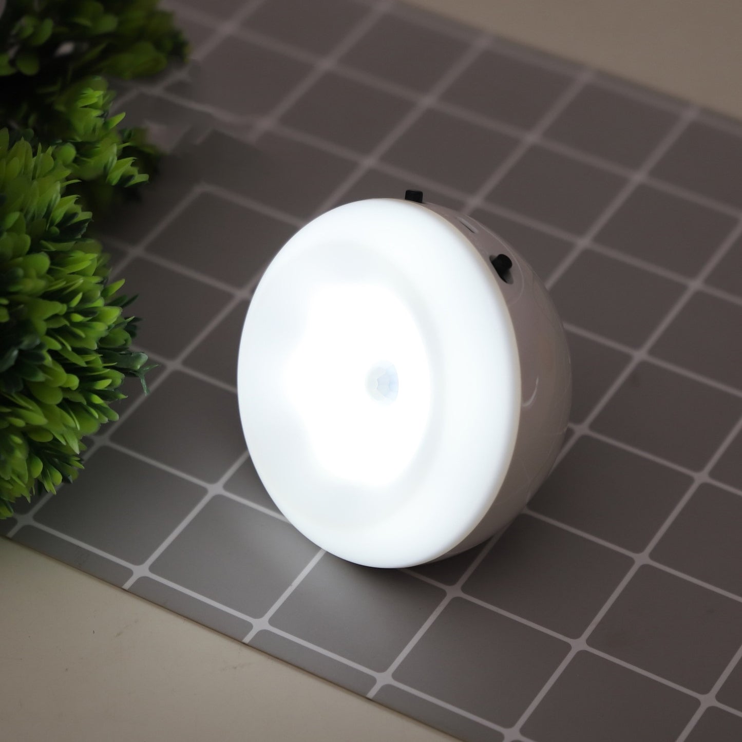 Rechargeable LED motion sensor night light installed inside a wardrobe for automatic illumination