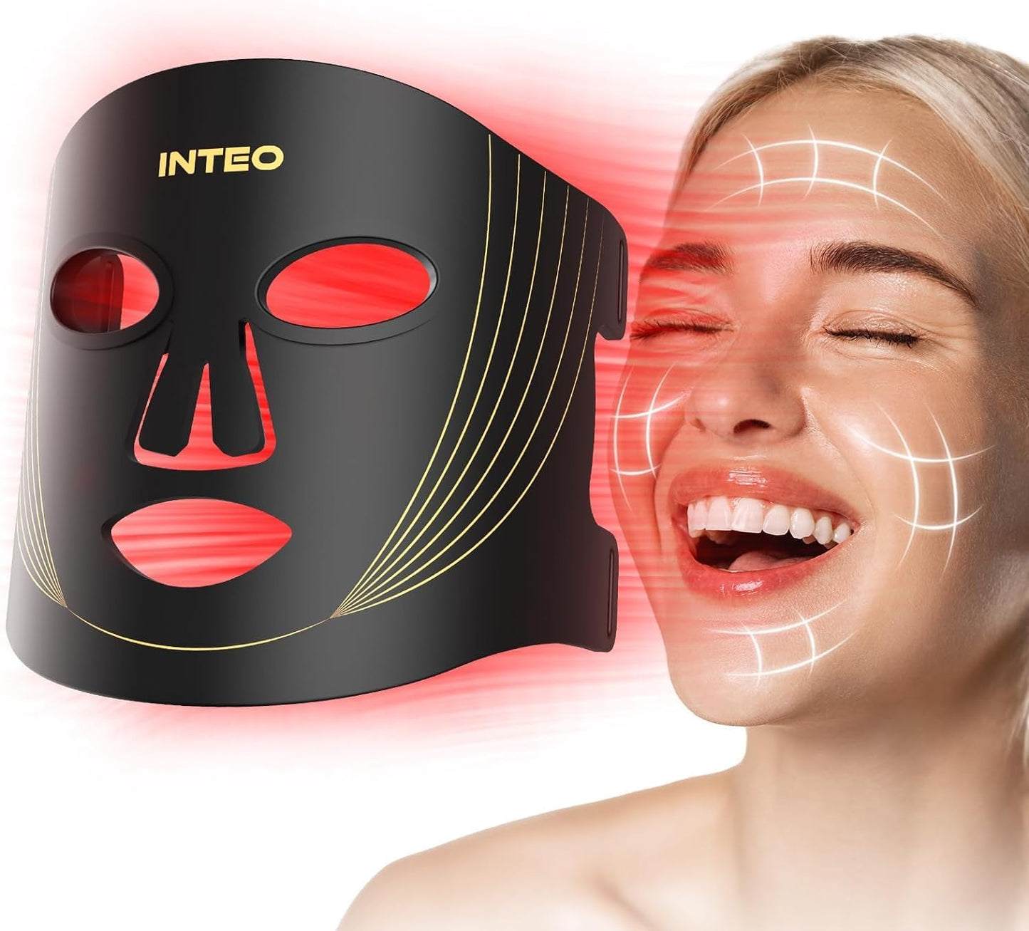 3-mode LED red light therapy face mask