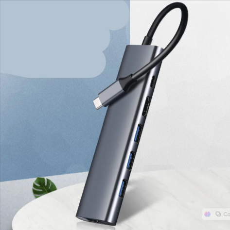 Premium aluminum USB-C multiport adapter for laptop