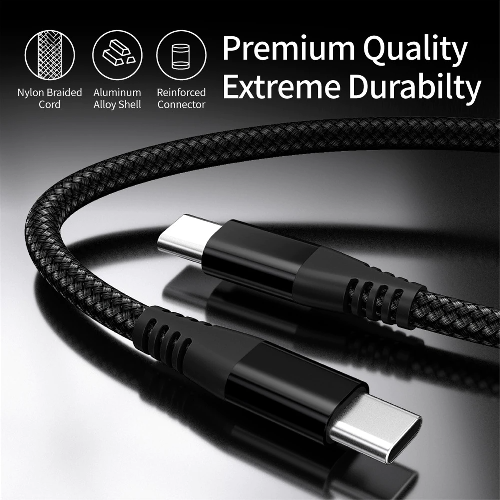 Braided USB-C to USB-C fast charging cable