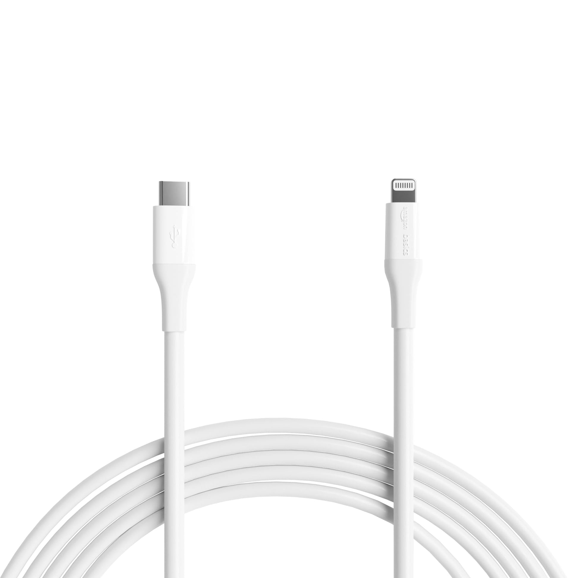 Amazon Basics USB-C to Lightning cable white 10-foot