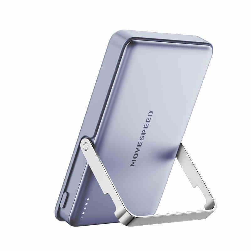 Magnetic power bank with USB-C fast charging port.
