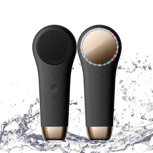 Rechargeable waterproof silicone facial cleansing brush for deep pore cleansing and daily skincare routine
