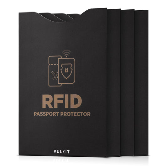 VULKIT RFID passport holder with RFID-blocking sleeves protecting passports and credit cards during travel