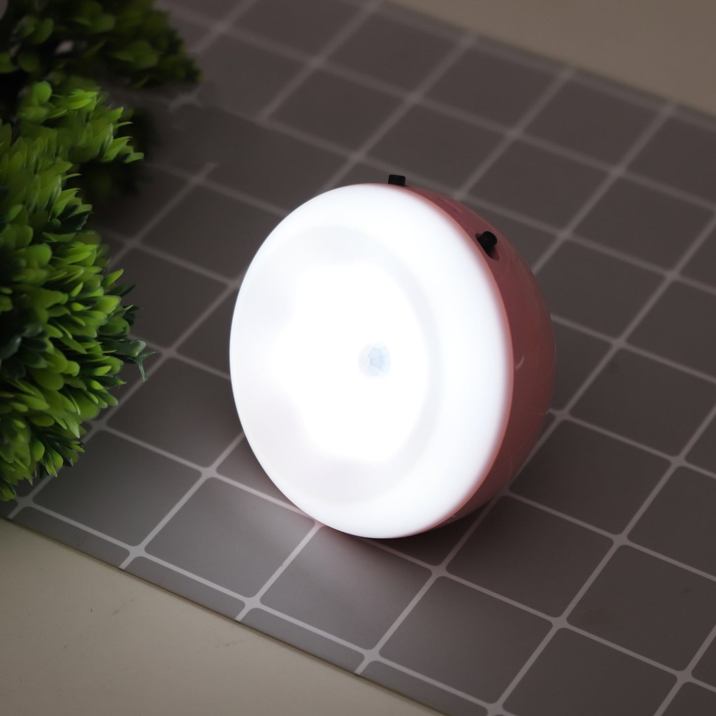 Rechargeable LED motion sensor night light installed inside a wardrobe for automatic illumination
