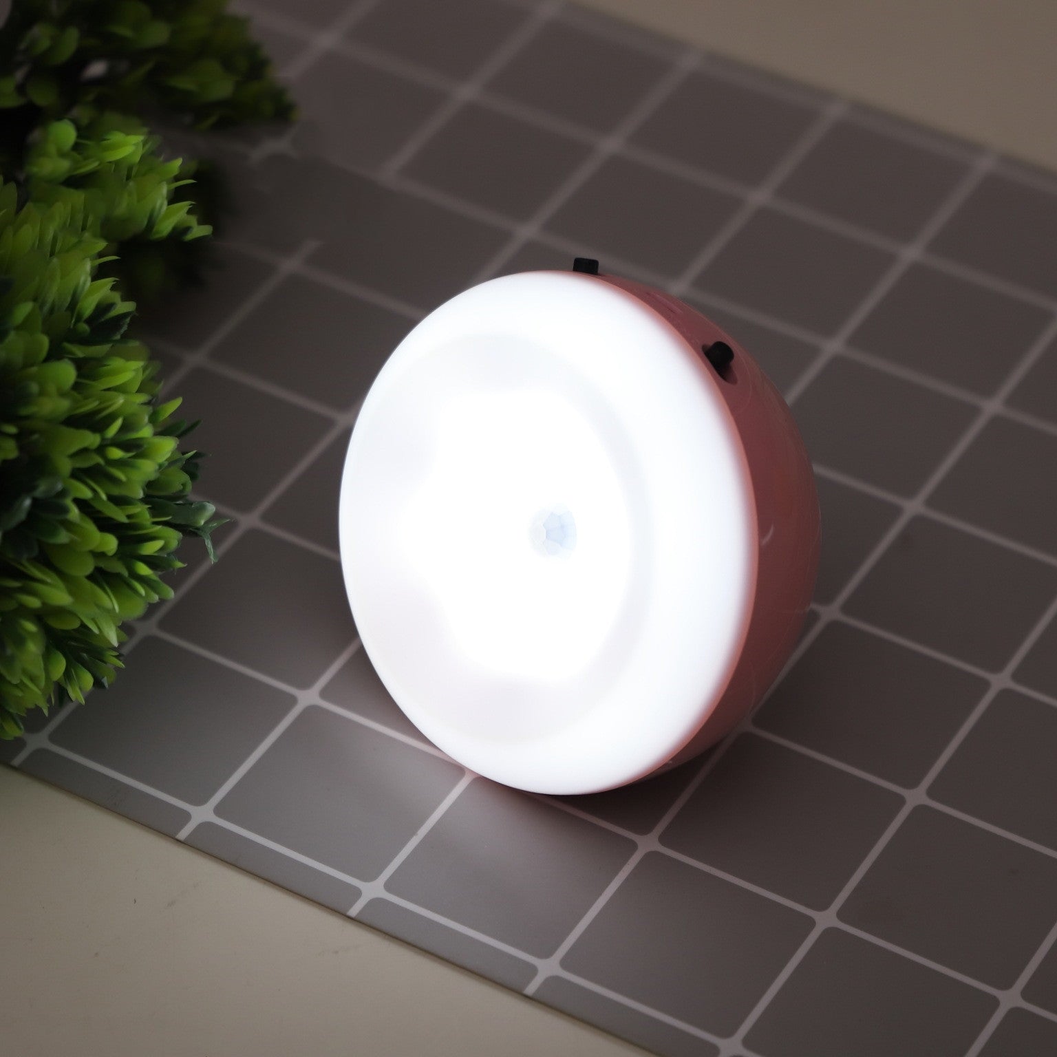 Rechargeable LED motion sensor night light installed inside a wardrobe for automatic illumination