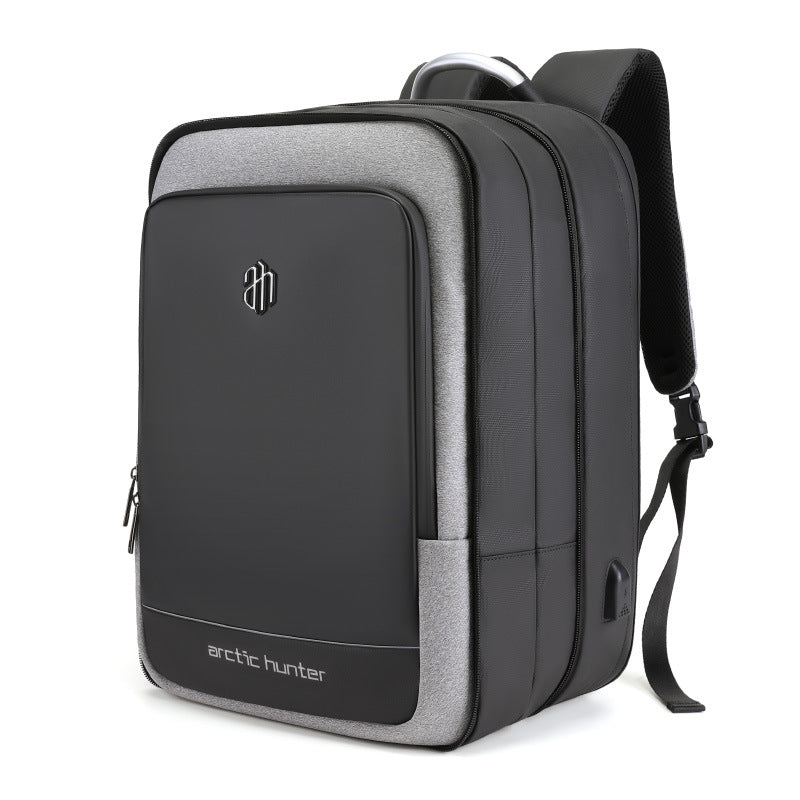 Premium waterproof business laptop backpack with modern minimalist design.
