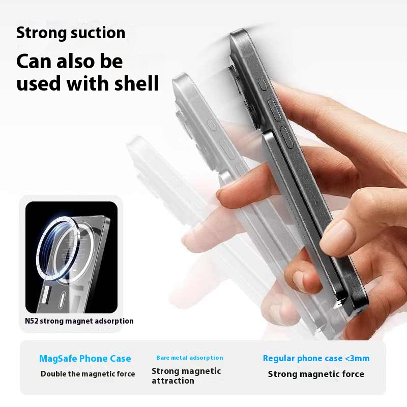 Magnetic wireless power bank for iPhone with compact premium design.