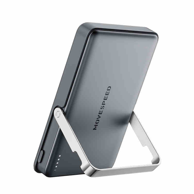 Magnetic power bank with USB-C fast charging port.