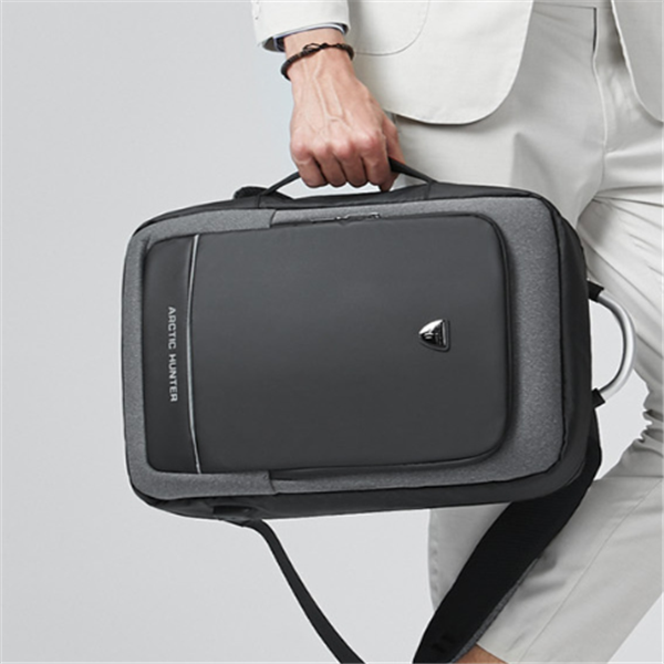 Premium waterproof business laptop backpack with modern minimalist design.