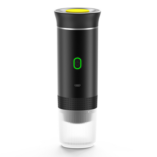 Portable rechargeable espresso maker in black