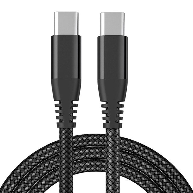 USB-C cable with reinforced braided nylon design