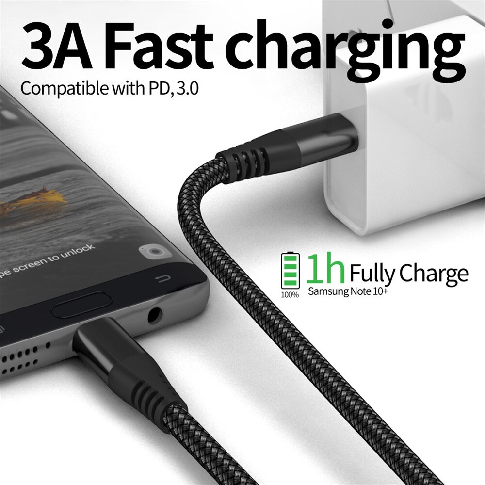 Premium USB Type-C cable supporting 100W fast charging