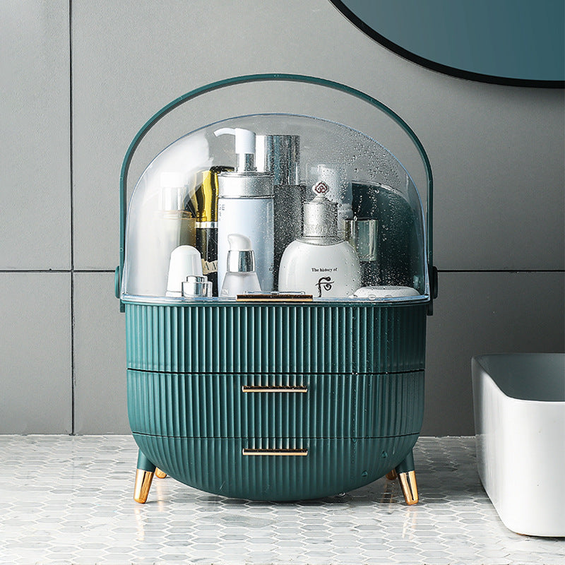Modern vanity organizer for skincare and makeup