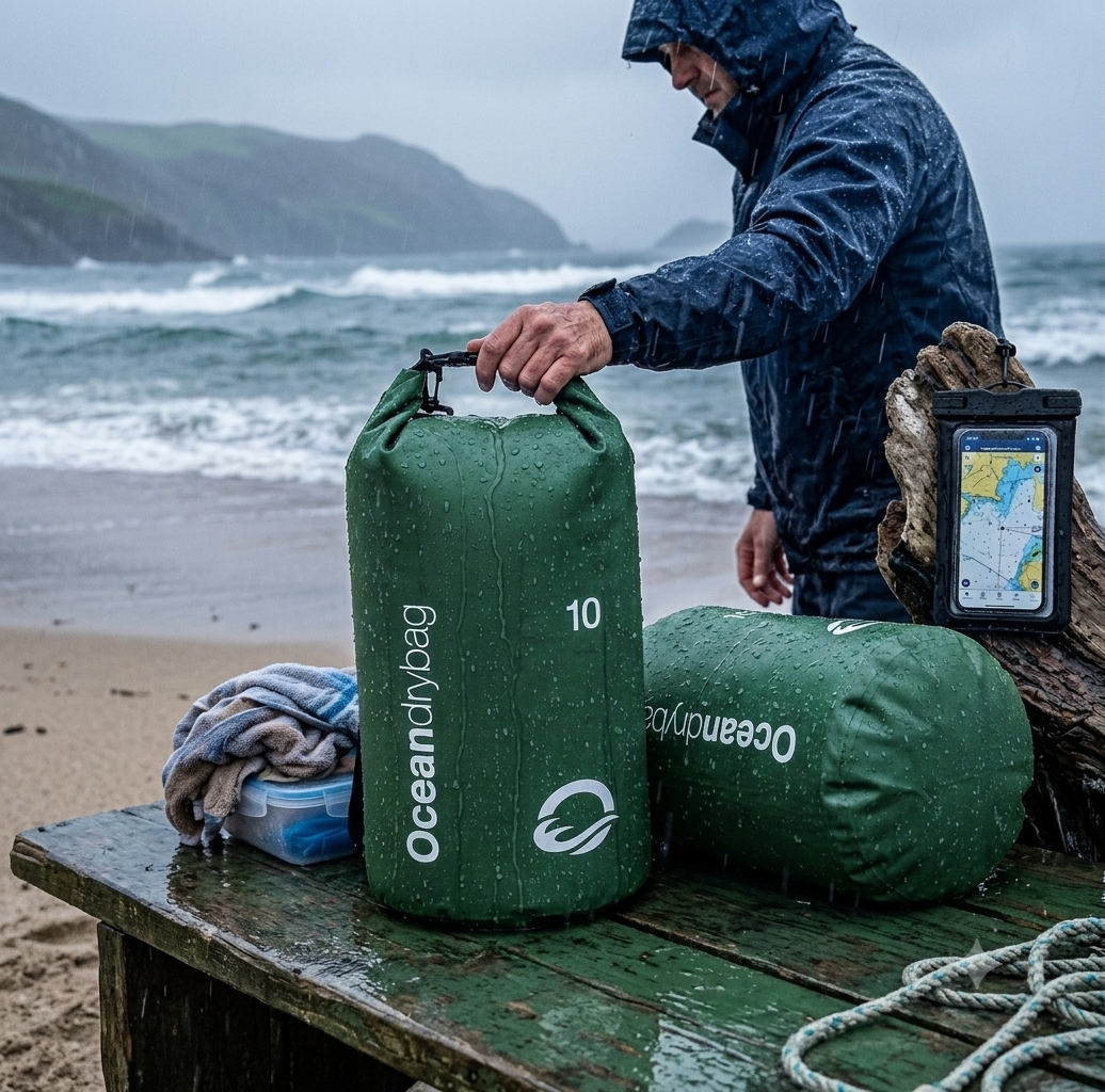 Lightweight waterproof bag for beach and hiking