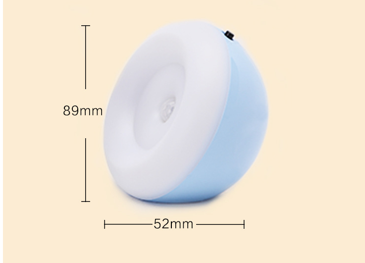 Rechargeable LED motion sensor night light installed inside a wardrobe for automatic illumination