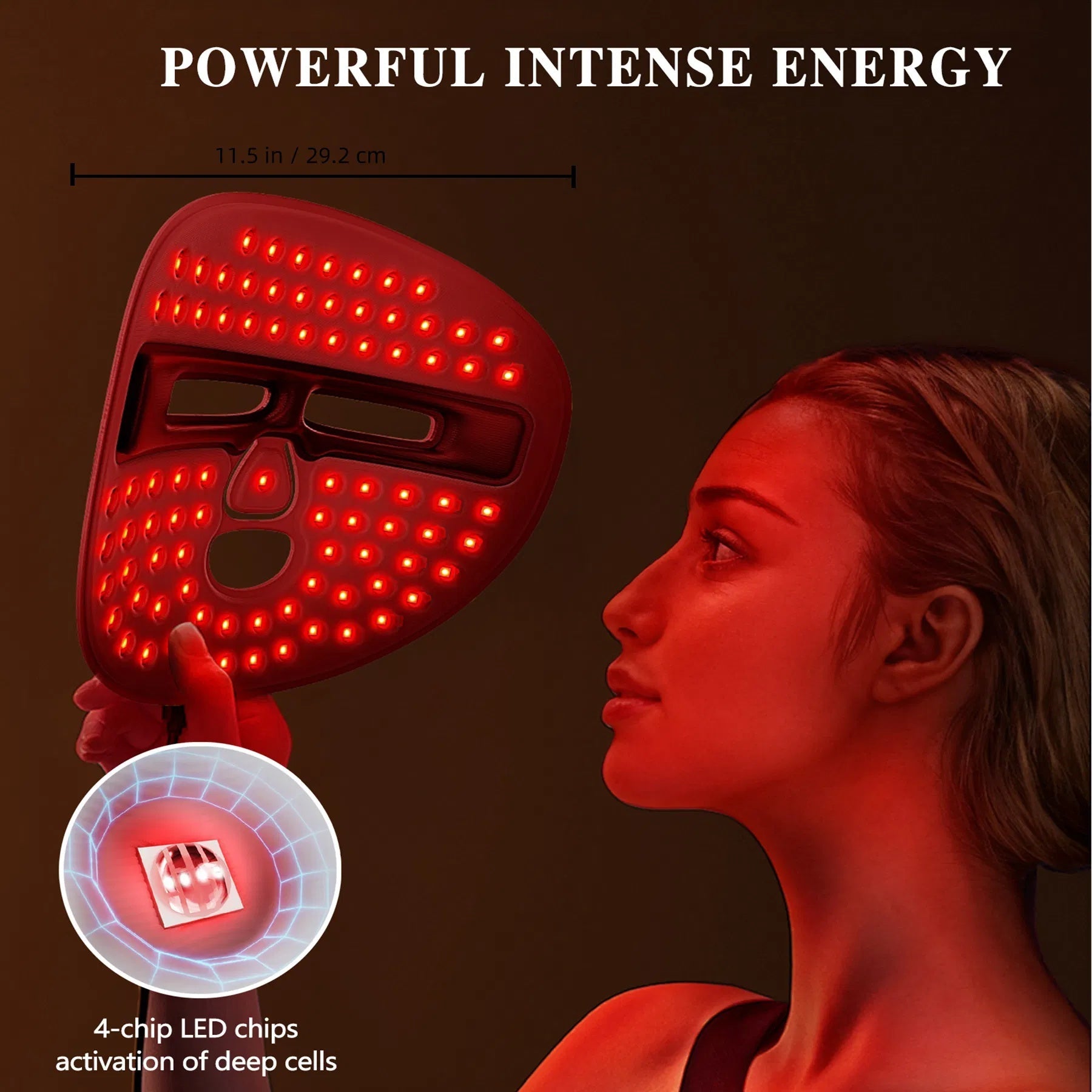 Rechargeable LED skincare face mask